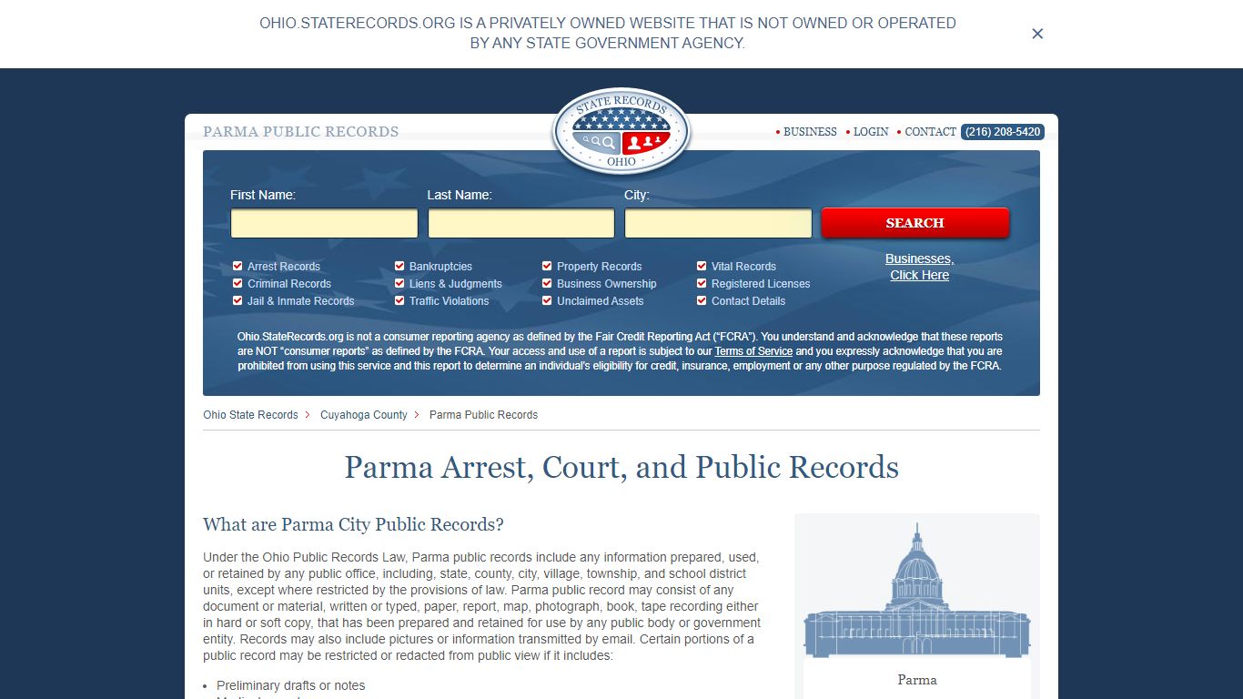 Parma Arrest and Public Records | Ohio.StateRecords.org